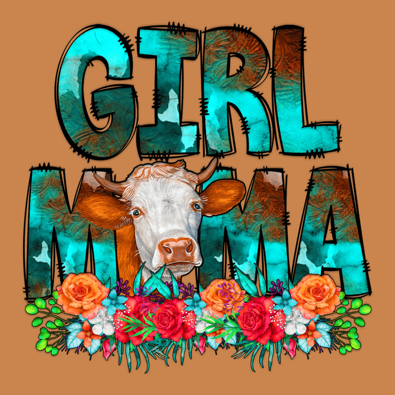Girl Mama Flowers Cow Heavyweight Hoodie by CowCowDesign | Teevron