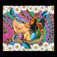 Easter Farm Chicken Chick Rooster Daisys Butterfly Sunflower Eggs Glit Ladies Tee | Teevron