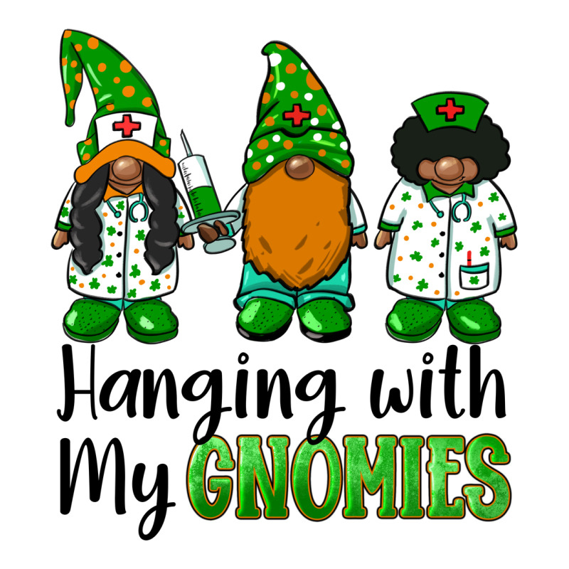 Hanging With My Gnomies African American Nurse Gnomies Premium Tee by BarkalooDesign | Teevron