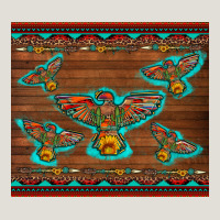Western Thunderbird And Arrow With Aztec Leopard Heavy Core Tee | Teevron