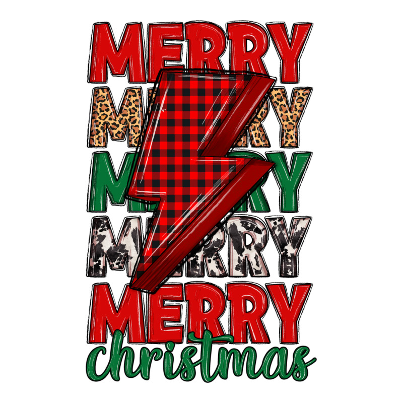 Merry Christmas Lightning Bolt Urban Heavy Tee by MaliasSmallBusiness | Teevron