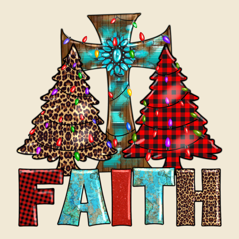 Cross And Christmas Trees Ladies Tee by AdoDesignShop | Teevron