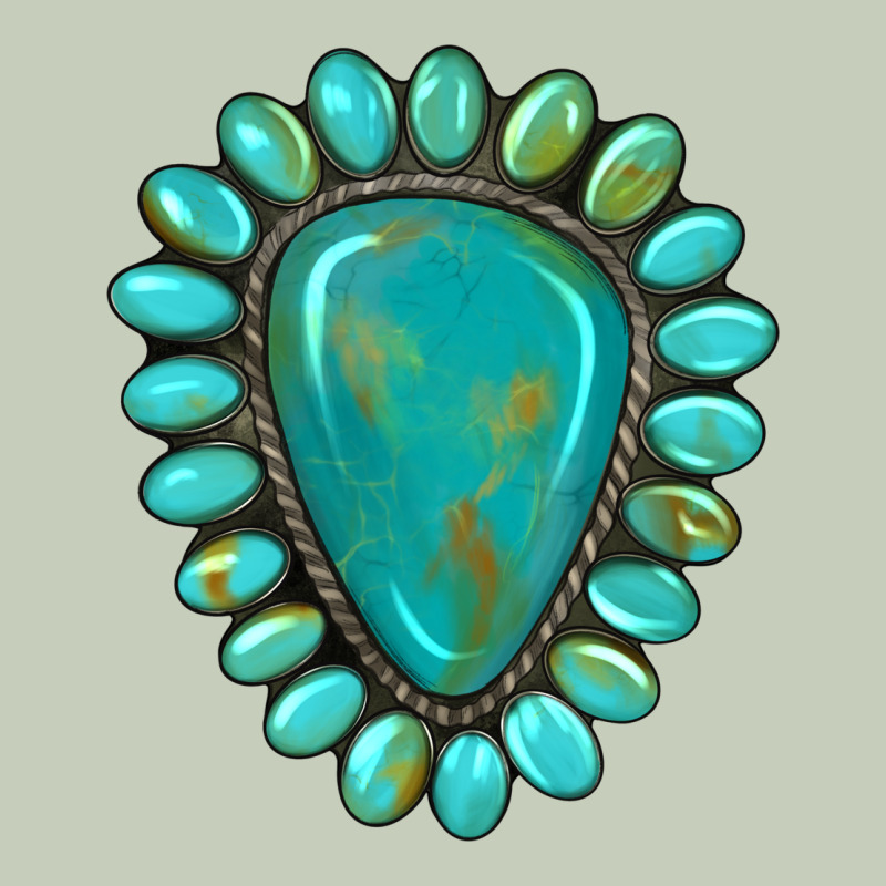 Western Gemstone Turquoise Ladies Tee by Artiststas | Teevron