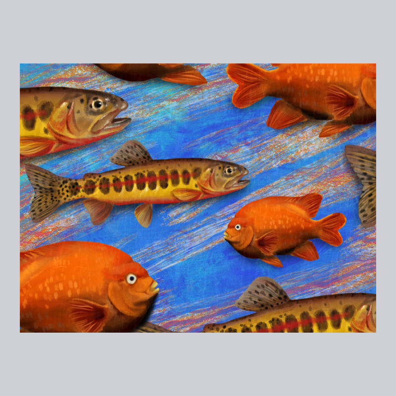 California Golden Trout Garibaldi Fish Background Heavyweight Sweatshirt by Bettercallsaul | Teevron