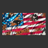 usa flag and leopard with wood license plate | Teevron
