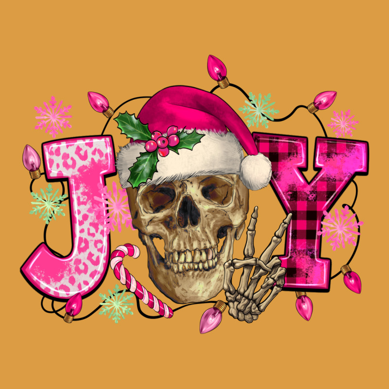 Pink Christmas Joy Skeleton Urban Heavy Tee by NancyCooperArtShop | Teevron