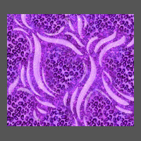 Purple Glitter With Leopard Pattern Zipper Hoodie | Teevron