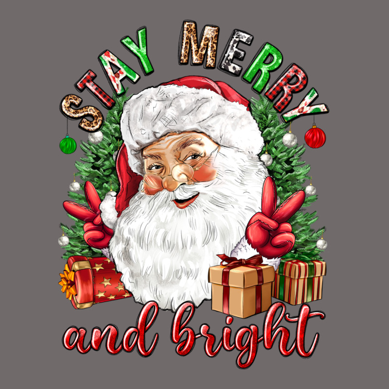 Stay Merry And Bright Christmas With Santa Urban Heavy Tee by NancyCooperArtShop | Teevron