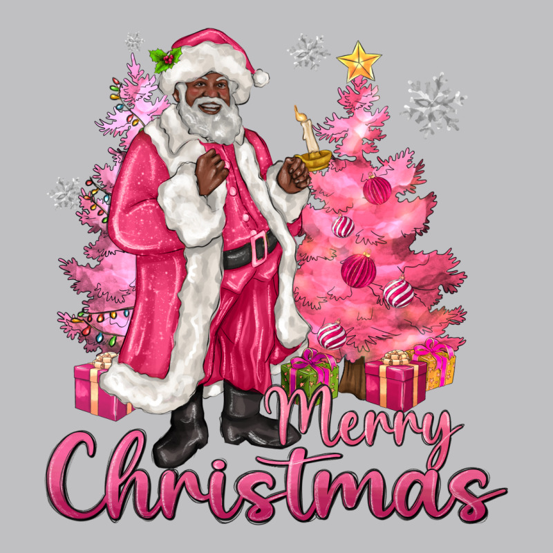 Pink Merry Christmas Black Santa Classic Tee by MaliasSmallBusiness | Teevron