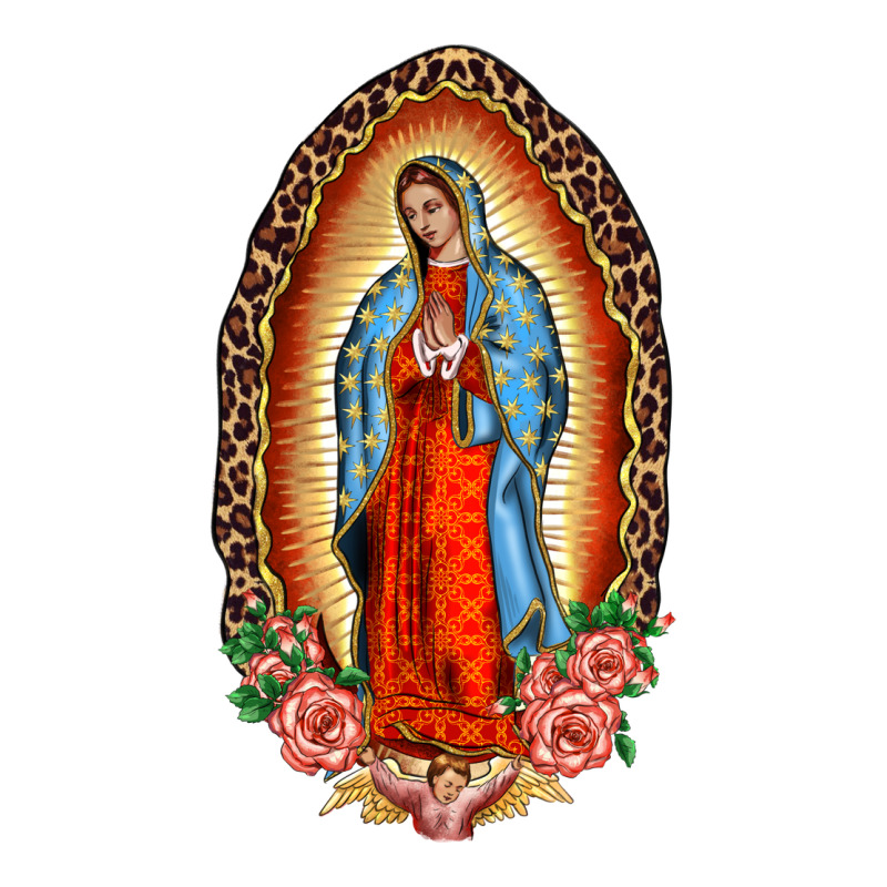 Our Lady Of Guadalupe Leopard And Roses Premium Tee by BarkalooDesign | Teevron