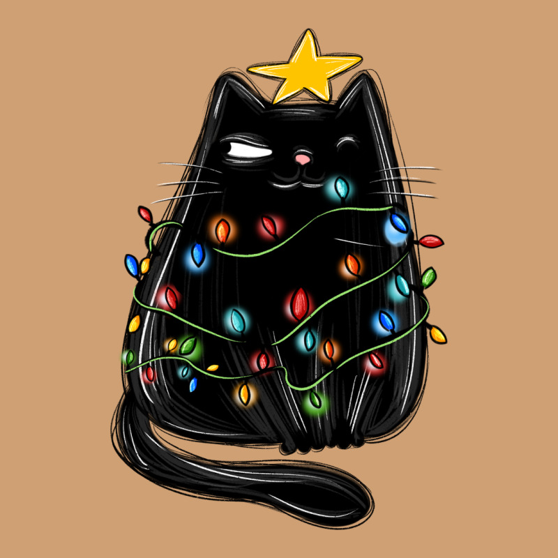 Christmas Cat With Lights Vintage Tee by MaliasSmallBusiness | Teevron