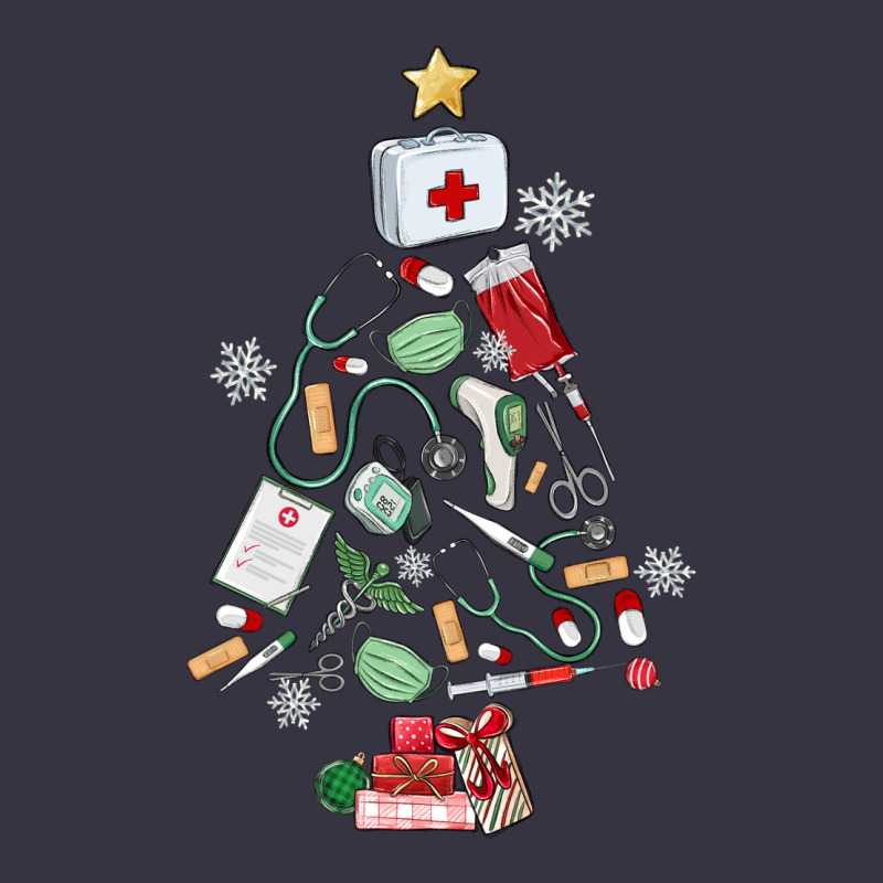 Nurse Christmas Tree Vintage Hoodie by MaliasSmallBusiness | Teevron