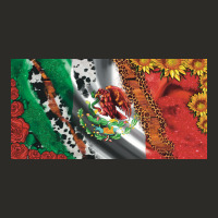 Mexico Flag Cowhide Leopard Sunflower And Roses Licanse  Plate Heavy Core Tee | Teevron