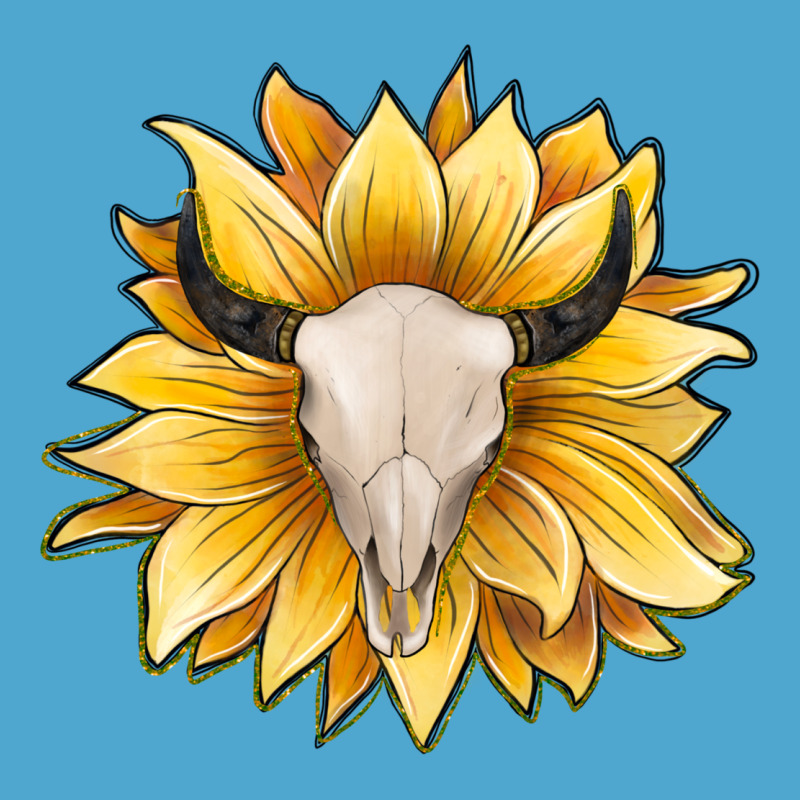 Sunflower Bull Skull Premium Hoodie by JahusDesignShop | Teevron