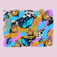 Easter Butterfly With Glitter And Cowhide  Background Ladies Tee | Teevron