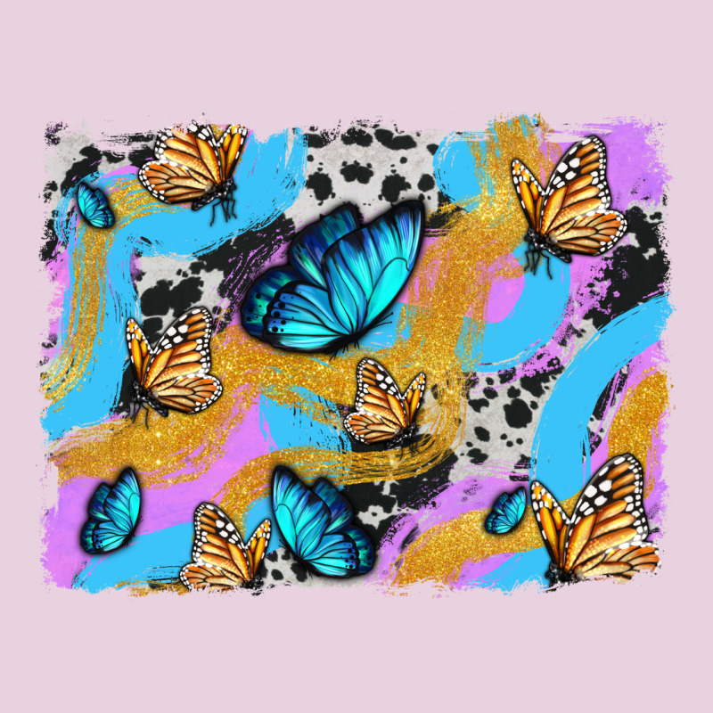 Easter Butterfly With Glitter And Cowhide  Background Ladies Tee by Artiststas | Teevron