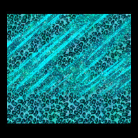 Blue Glitter With Leopard Pattern Zipper Hoodie | Teevron