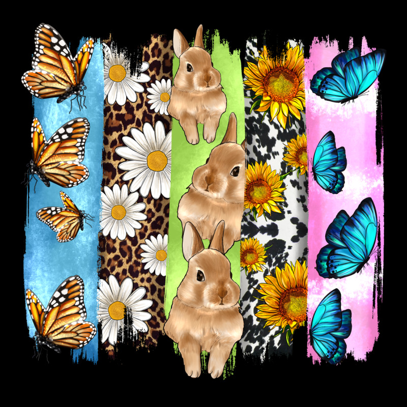 Easter Bunny Butterfly Daisy And Sunflower With Cowhide And  Leopard B Ladies Tee by Artiststas | Teevron
