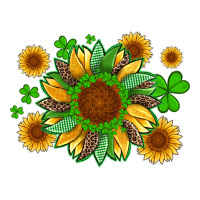 st patricks sunflowers with shamrock and glitters with leopard | Teevron