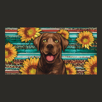 Western Chocolate Labrador License Plate Heavy Core Tee | Teevron