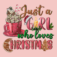 Pink Just A Girl Who Loves Christmas Urban Heavy Tee | Teevron