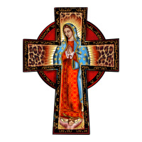 Lady Of Guadalupe Leopard Cross Premium Tee | Teevron