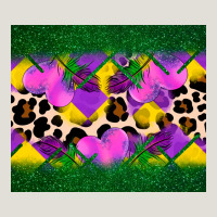 Mardi Gras Leopard And Heart Heavy Core Tee | Teevron