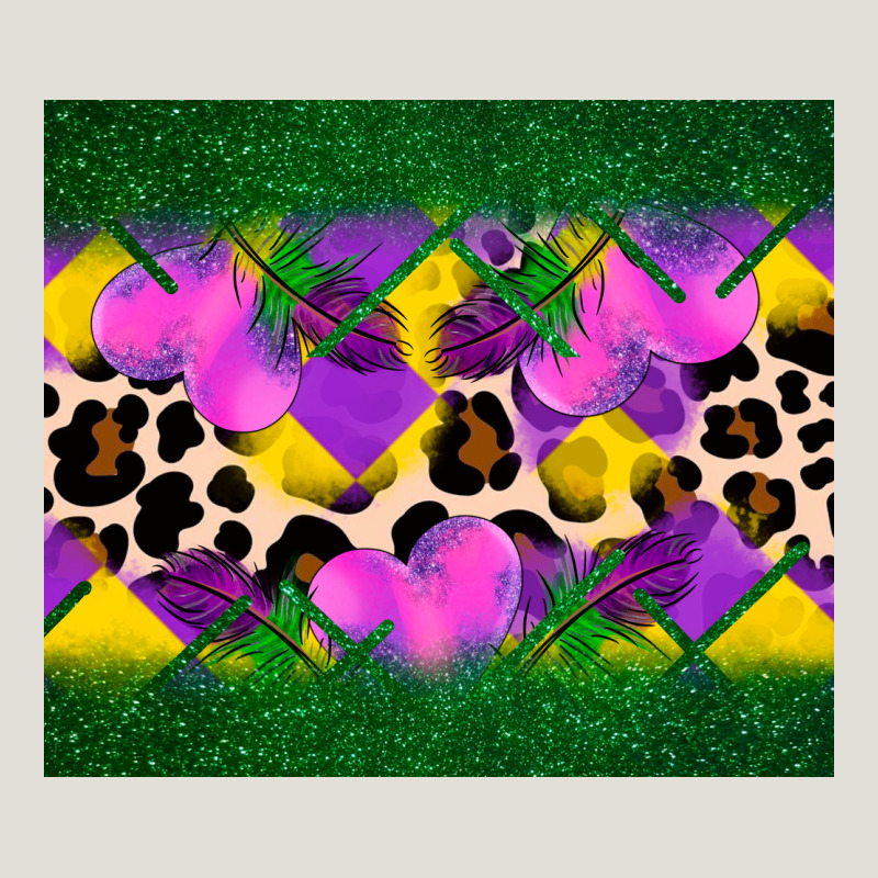 Mardi Gras Leopard And Heart Heavy Core Tee by AdoDesignShop | Teevron