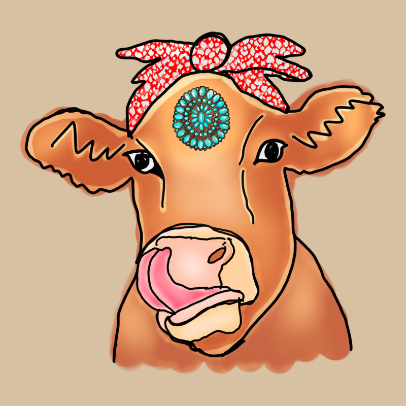 Cow  Turquoise Heavyweight Hoodie by CowCowDesign | Teevron