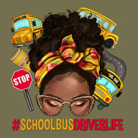 School Bus Driver Life Afro Messy Bun Vintage Hoodie | Teevron
