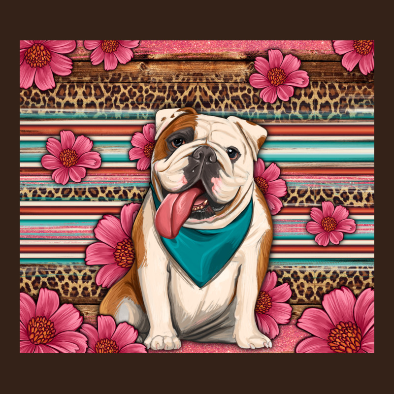 British Bulldog Floral Serape Heavy Core Tee by Artiststas | Teevron