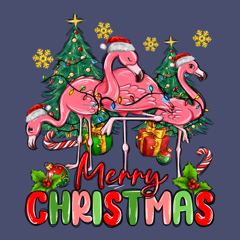 Merry Christmas Flamingos Vintage Tee by MaliasSmallBusiness | Teevron