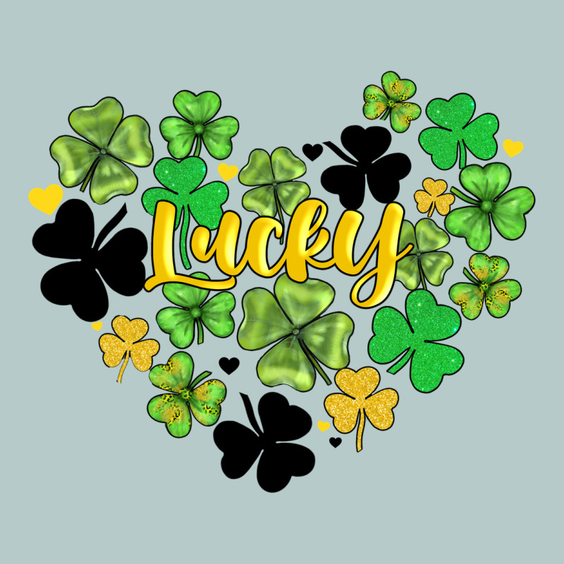 Lucky Heart Shaped Clover Heavy Core Tee by AdoDesignShop | Teevron