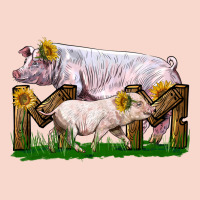 Mom With White Chester Pig And Baby Pig Urban Hoodie | Teevron