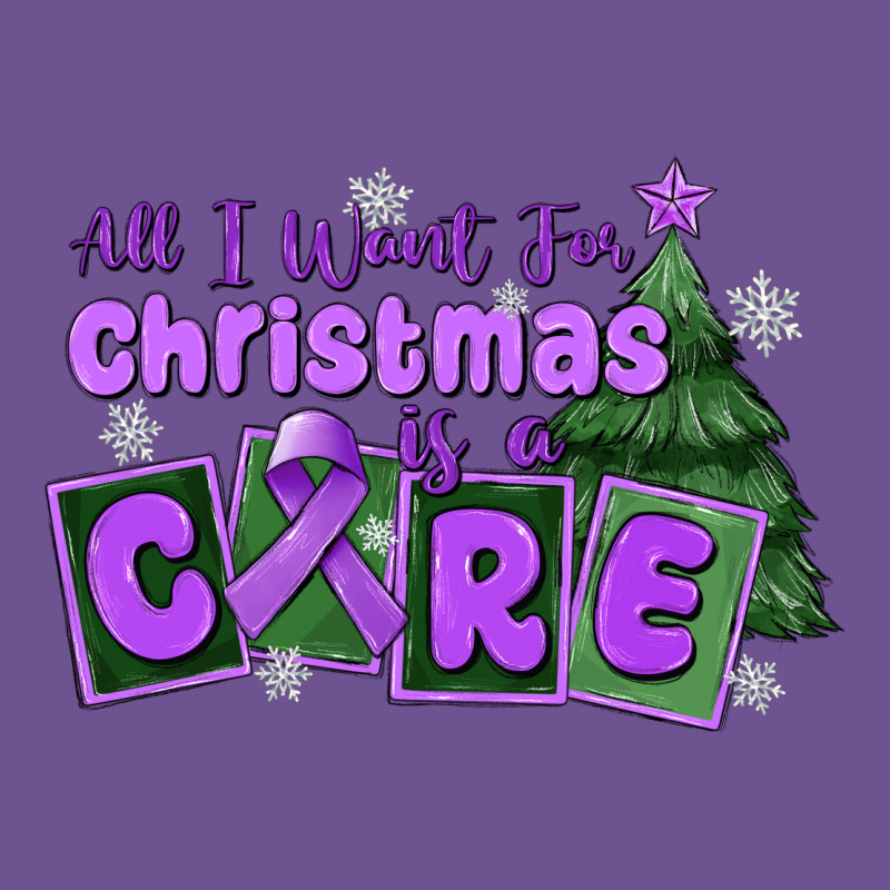 All I Want For Christmas Is A Cure Pancreatic Canc Vintage Tee by MaliasSmallBusiness | Teevron