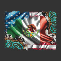 usa and mexico flag with leopard cowhide and gemstone background | Teevron