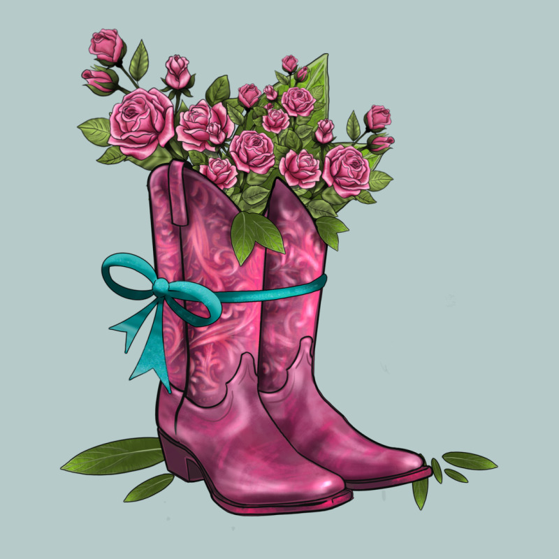 Valentines Day Western Boots And Roses Heavy Core Tee by AdoDesignShop | Teevron