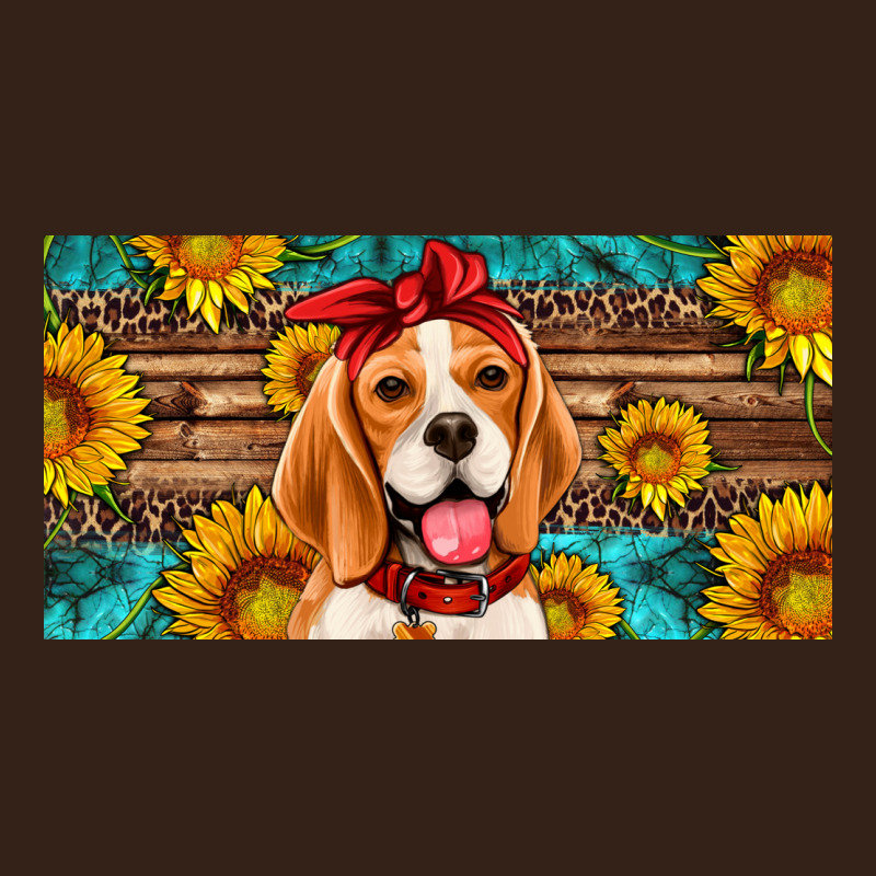 Beagle With Sunflowers License Plate Heavy Core Tee by Artiststas | Teevron