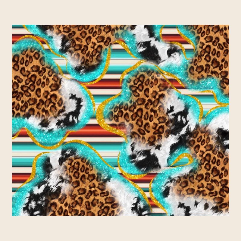 Serape Cowhide And Leopard With Glitter Zipper Hoodie by TumblerDesignByShophia | Teevron