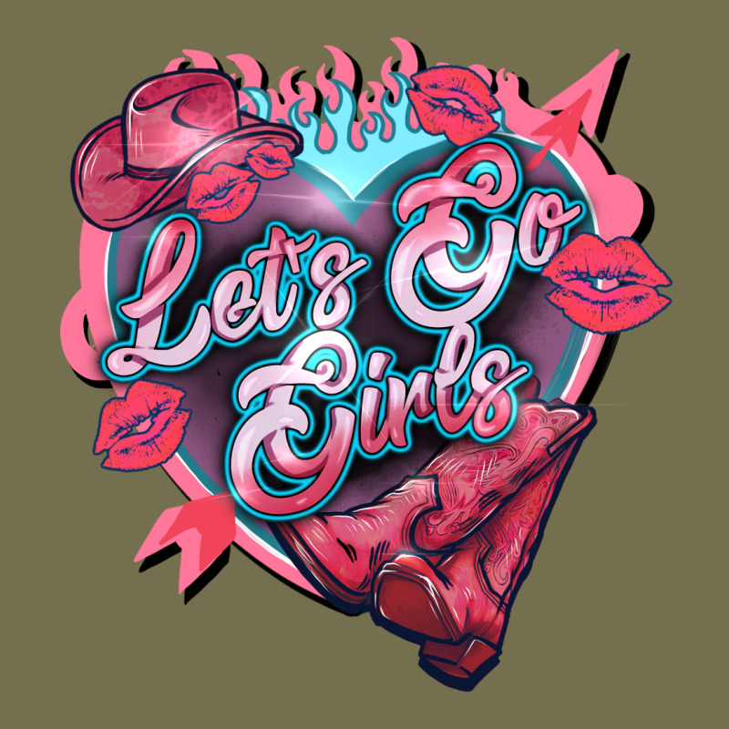 Lets Go Girls Pink Vintage Hoodie by NancyCooperArtShop | Teevron