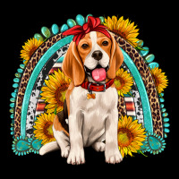 Beagle Turquoise And Sunflowers Rainbow Heavy Core Tee | Teevron