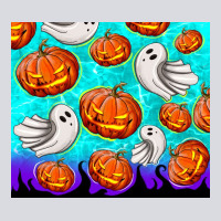Halloween Pumpkins With Ghosts Zipper Hoodie | Teevron