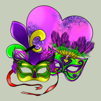 Mardi Gras Heart And Mask Ladies Tee | Teevron