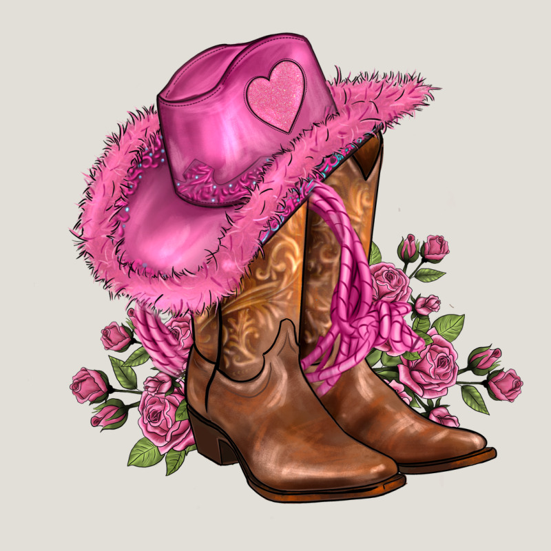 Valentines Day Boots Cowgirl Hat And Roses Heavy Core Tee by AdoDesignShop | Teevron