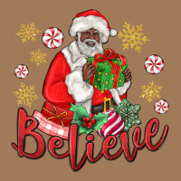 Believe Black Santa Christmas Classic Tee | Teevron