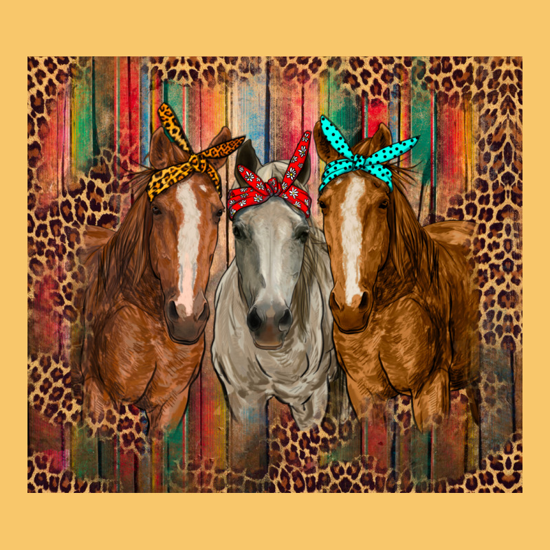 Western Horses With Bandanas Vintage Hoodie by RanaPortraitStore | Teevron