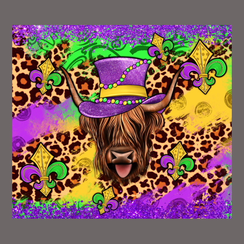 Highland Cow Mardi Gras Tumbler Classic Tee by JahusDesignShop | Teevron
