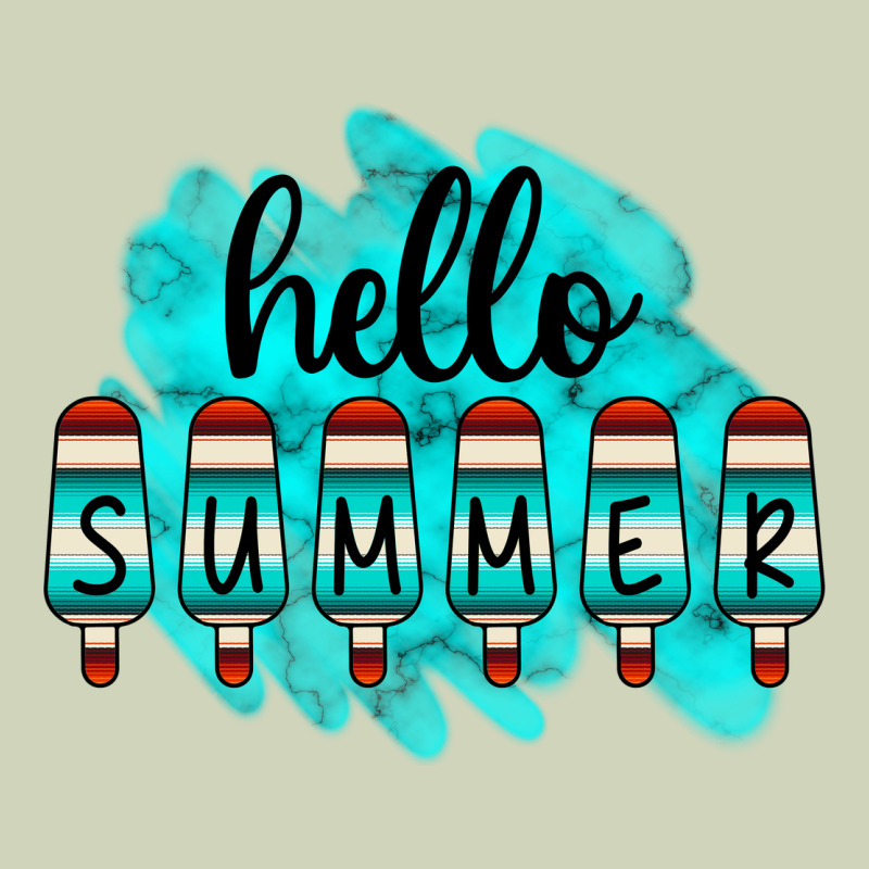Hello Summer Serape Turquoise Heavyweight Hoodie by CowCowDesign | Teevron