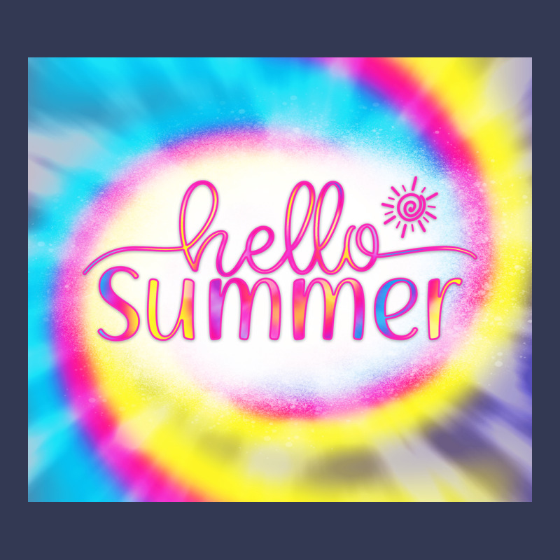 Hello Summer Tie Dye Tumbler Heavyweight Hoodie by CowCowDesign | Teevron
