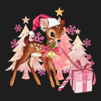 Reindeer Pink Christmas Classic Tee | Teevron